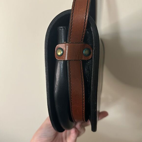 Vintage Genuine Leather Saddle Crossbody Horse Stirrup Brass ~Equestrian Gear - Picture 5 of 11